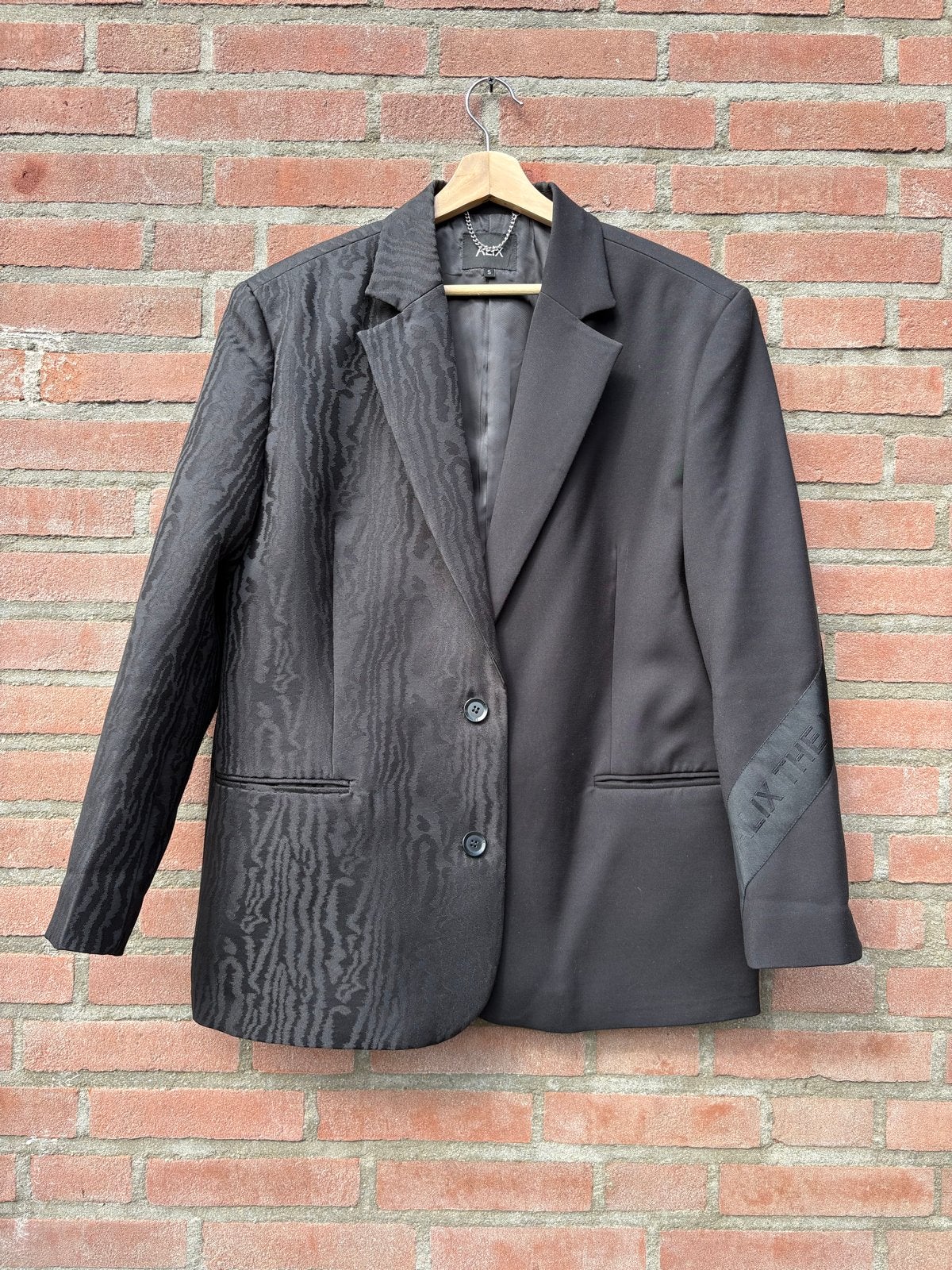 Stijlvolle zwarte Alix the Label blazer oversized S, Zwart, Ophalen of Verzenden, Zo goed als nieuw, Jasje