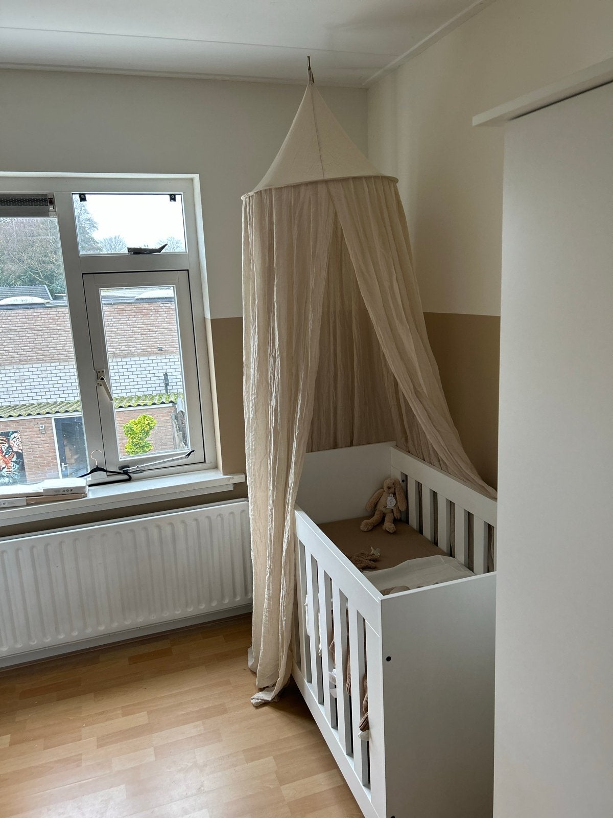 Wit ledikant met eventueel matras en commode, Ophalen, Gebruikt, Ledikant