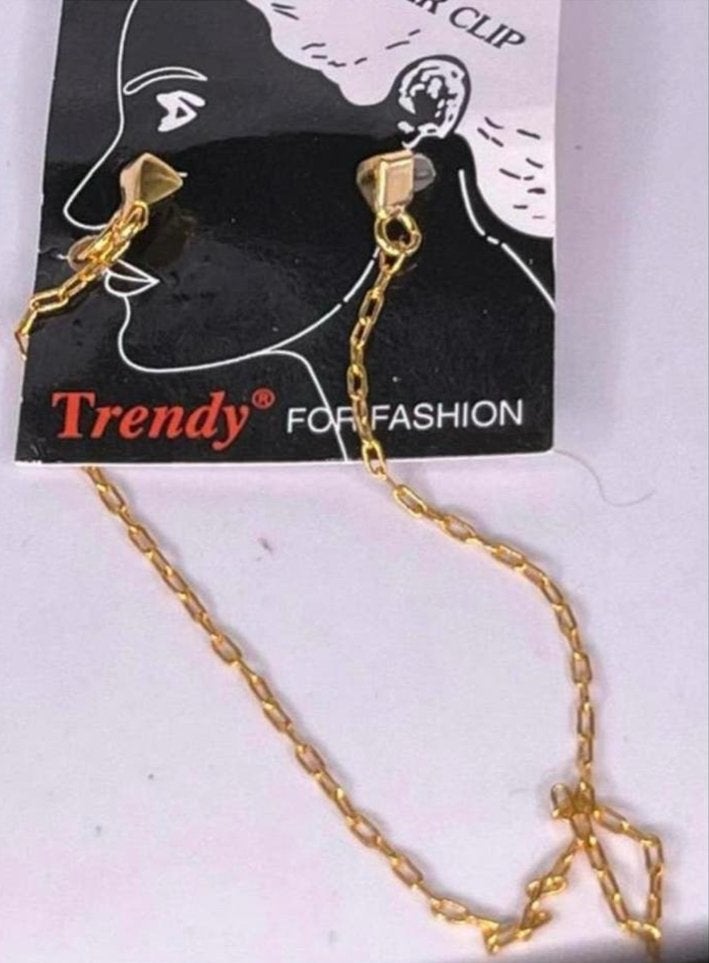 Goudkleurige Oorbel & Neuspiercing Set - Trendy Fashion, Ophalen of Verzenden, Nieuw, Overige materialen, Neuspiercing