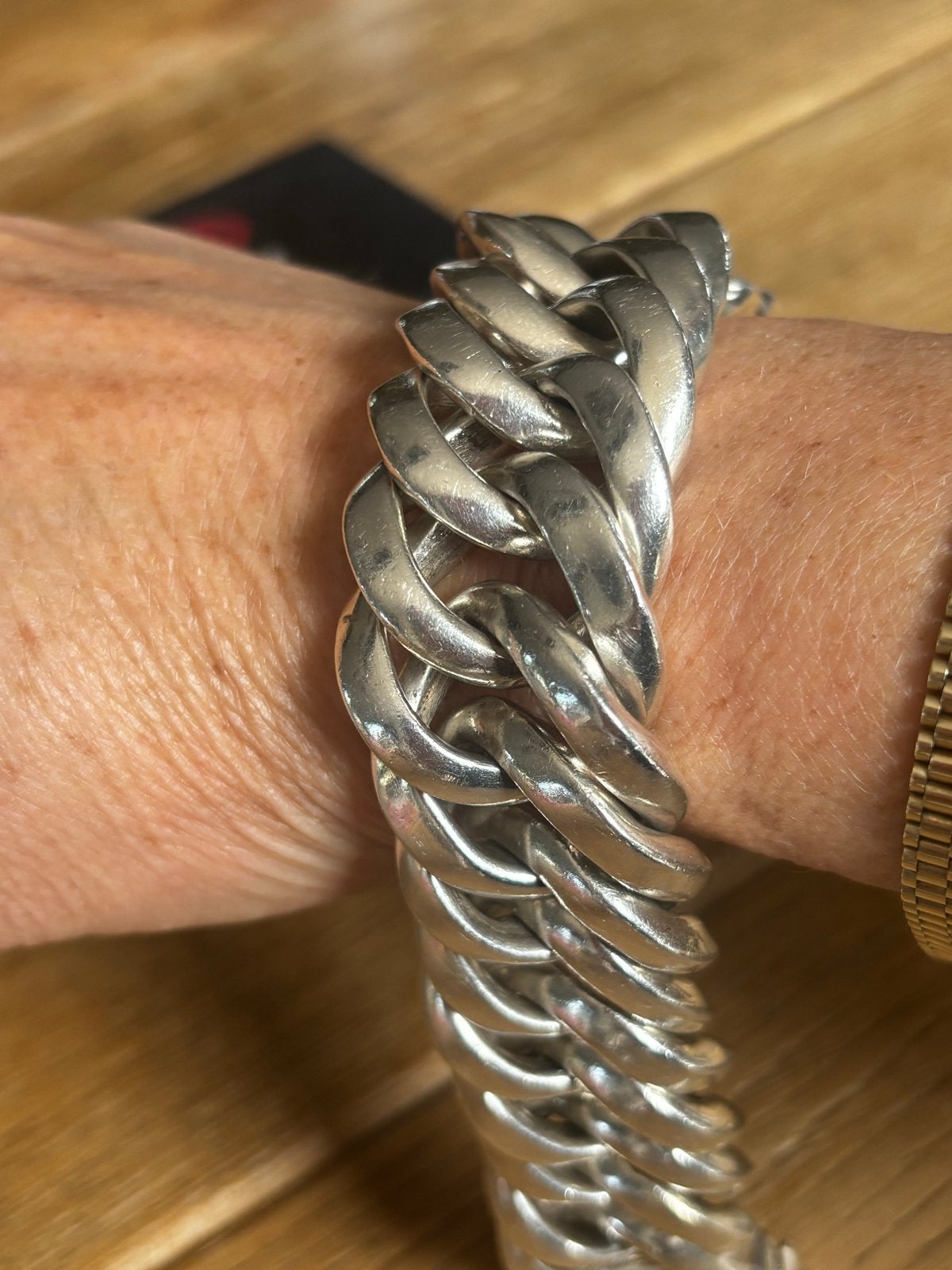 Buddha to Buddha armband Chain XL zilver, Ophalen of Verzenden, Zo goed als nieuw, Zilver