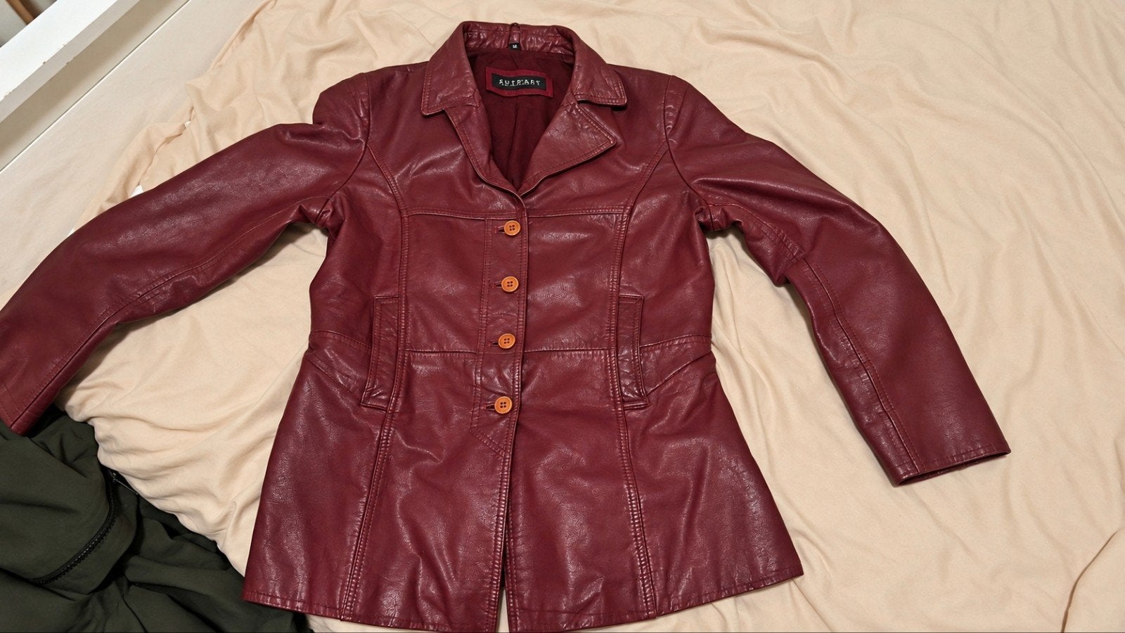 Leren jasje van Actuals, maat 42, Kleding | Dames, Jassen | Zomer, Actuals, Maat 42/44 (L), Ophalen of Verzenden, Gedragen