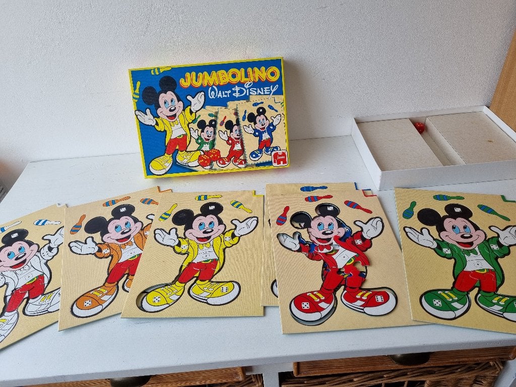 Vintage Jumbolino 1988 Mickey Mouse Disney Compleet zgan, Verzenden, Mickey Mouse, Zo goed als nieuw, Overige typen