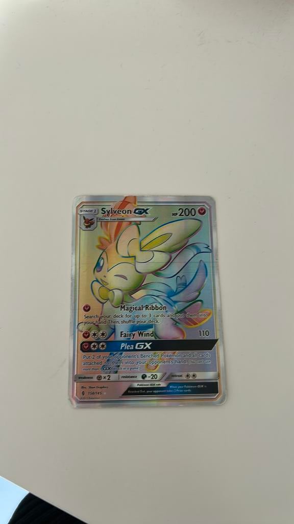 Sylveon GX rainbow 158/145, Ophalen of Verzenden, Zo goed als nieuw