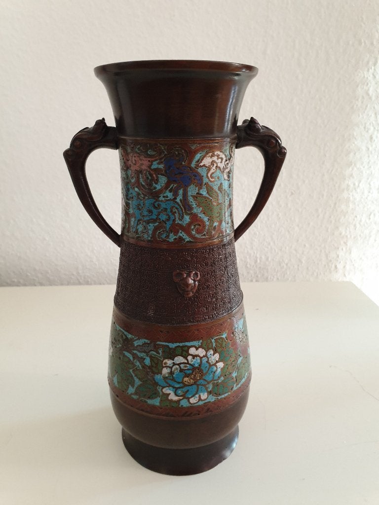 Cloisonné vaas, China, 19e eeuw, Antiek en Kunst, Ophalen of Verzenden