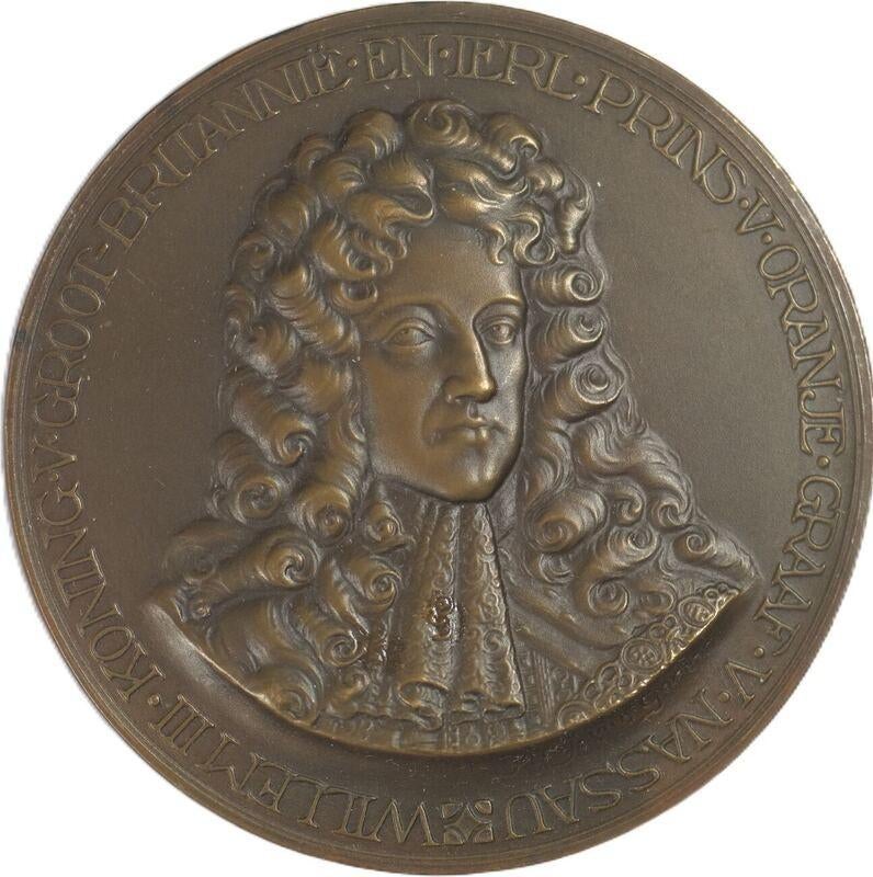 Nederland penning 1930 Willem III Engeland Van Goor EF, Ophalen of Verzenden, Overige materialen, Nederland