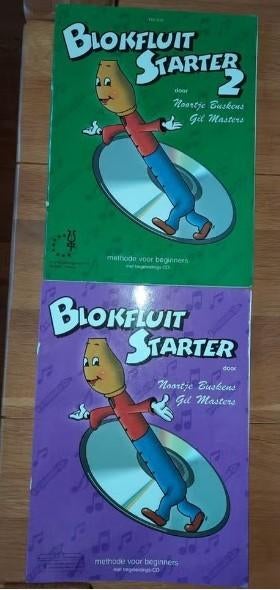lesboeken blokfluit -Blokfluit Starter Vol.1 + 2 + cd's -, Gebruikt, Overige genres, Les of Cursus, Ophalen of Verzenden
