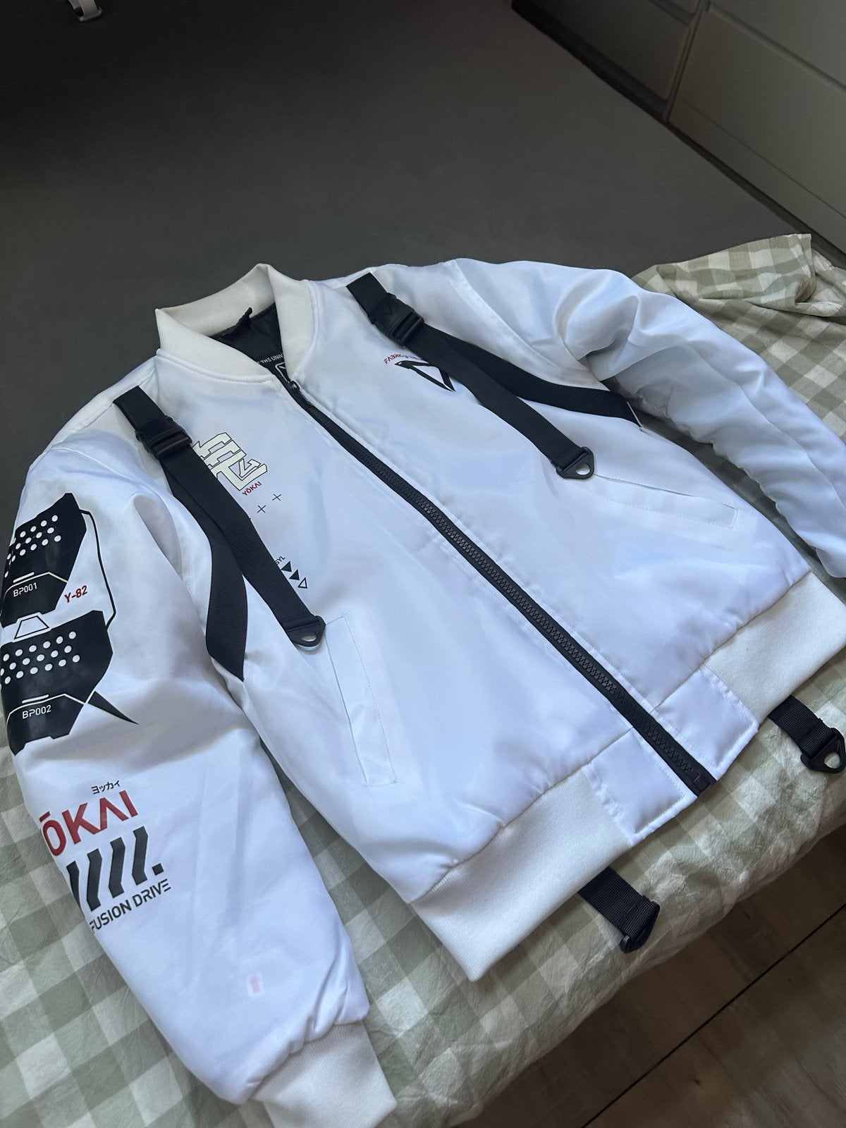 Fabric of the Universe Yokai Techwear Jas Wit Maat S, Ophalen, Zo goed als nieuw, Maat 46 (S) of kleiner, Wit
