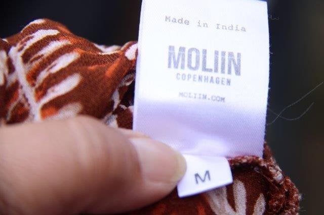 Tuniek bruin/ oranje Moliin mt M Transparant Vaste prijs OPR, Maat 38/40 (M), Moliin, Oranje, Ophalen of Verzenden