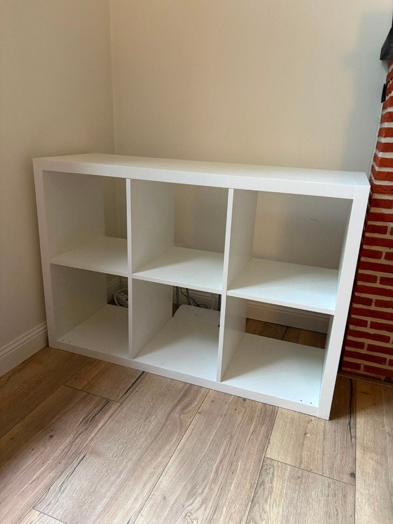 Witte vakkenkast, Huis en Inrichting, Ophalen, Gebruikt, 100 tot 150 cm, 50 tot 100 cm