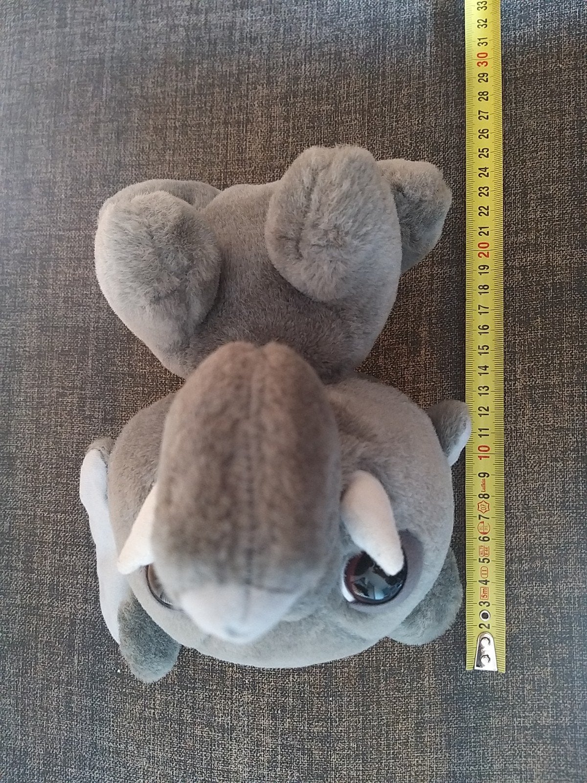 Schattige pluchen olifant met grote ogen, Grijs, Ophalen of Verzenden, Zo goed als nieuw, Olifant