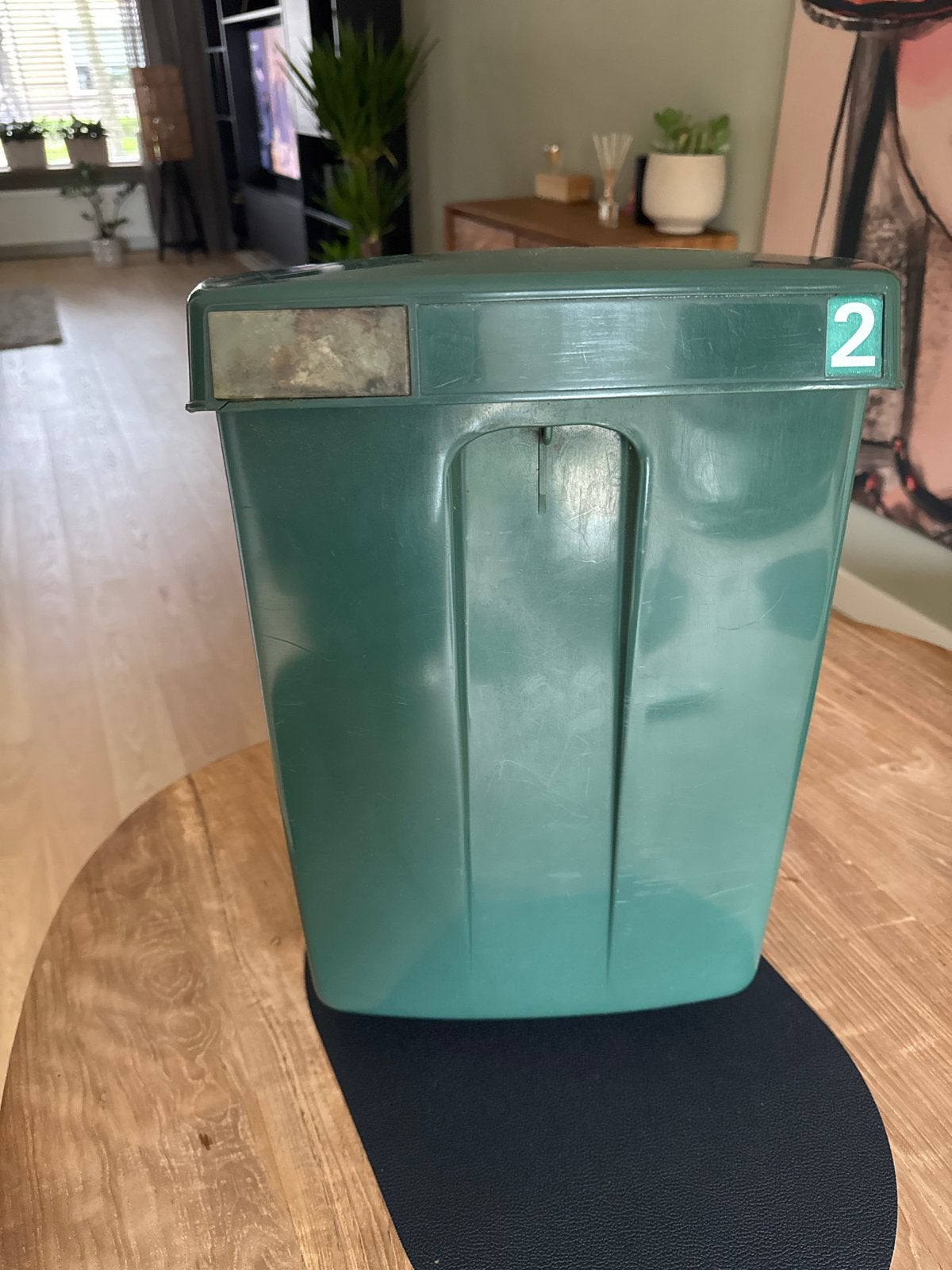 Vintage PTT Brievenbus - Groen Kunststof, Ophalen of Verzenden, Gebruikt, Kunststof, Wandbrievenbus
