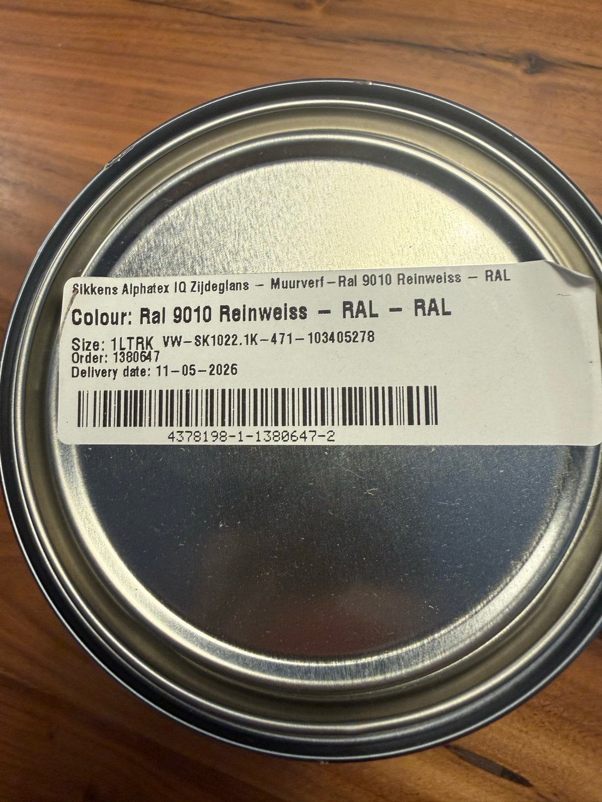 Sikkens Alphatex IQ Muurverf RAL 9010 Reinweiss 1L, Doe-het-zelf en Verbouw, Verf, Beits en Lak, Wit, Nieuw, Ophalen of Verzenden
