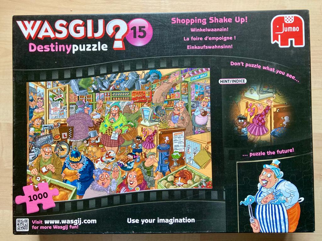 WASGIJ puzzel 1000 stukjes, Hobby en Vrije tijd, Denksport en Puzzels, Ophalen, 500 t/m 1500 stukjes, Zo goed als nieuw, Legpuzzel