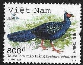 Vi 21 - 006 - Vietnam/ Vogel, Postzegels en Munten, Ophalen of Verzenden, Gestempeld, Zuidoost-Azië
