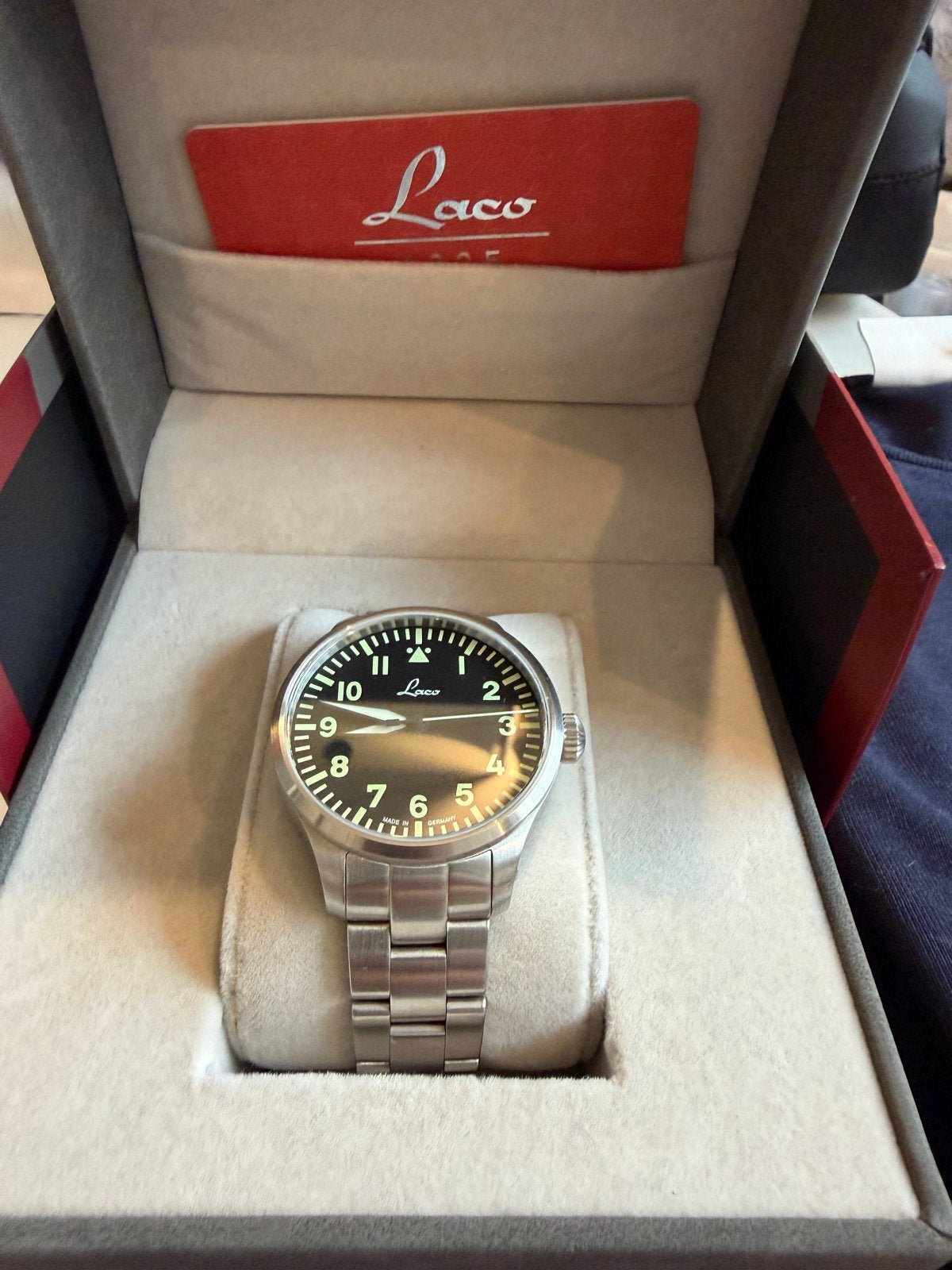 Laco Augsburg 39 Type A Automatisch Horloge OPHALEN!, Staal, Staal, Polshorloge, Zo goed als nieuw