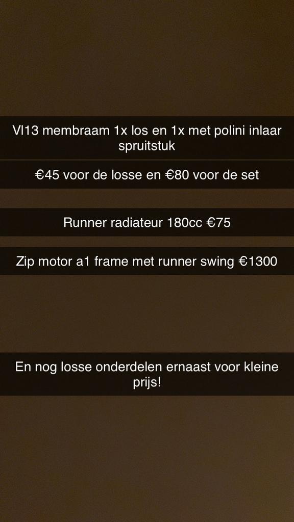 Zip 125/180 onderdelen! Lees beschrijving!, Eén persoon, Cadeaubon