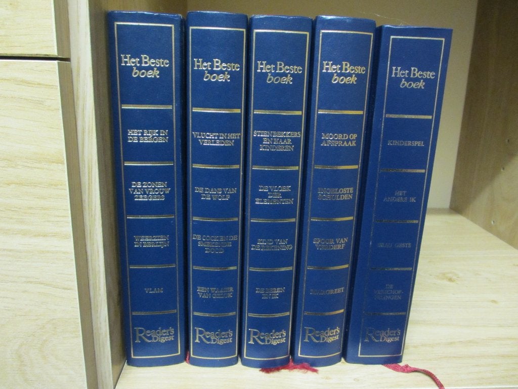 Serie Readers Digest boeken 5-delig Blauw, Ophalen of Verzenden, Zo goed als nieuw