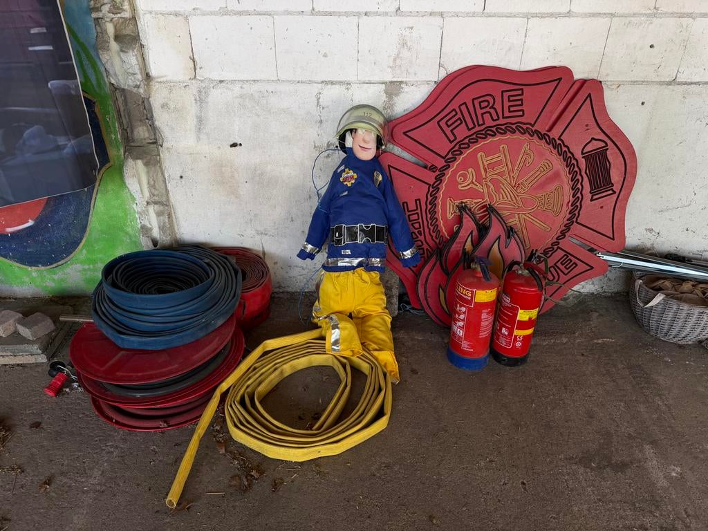 brandweerartikelen, carnaval optocht, Ophalen, Gebruikt, Versiering, Carnaval