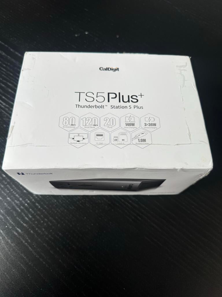 CalDigit TS5plus Thunderbolt Docking Station, Computers en Software, Ophalen of Verzenden, Nieuw, Docking station, Laptop