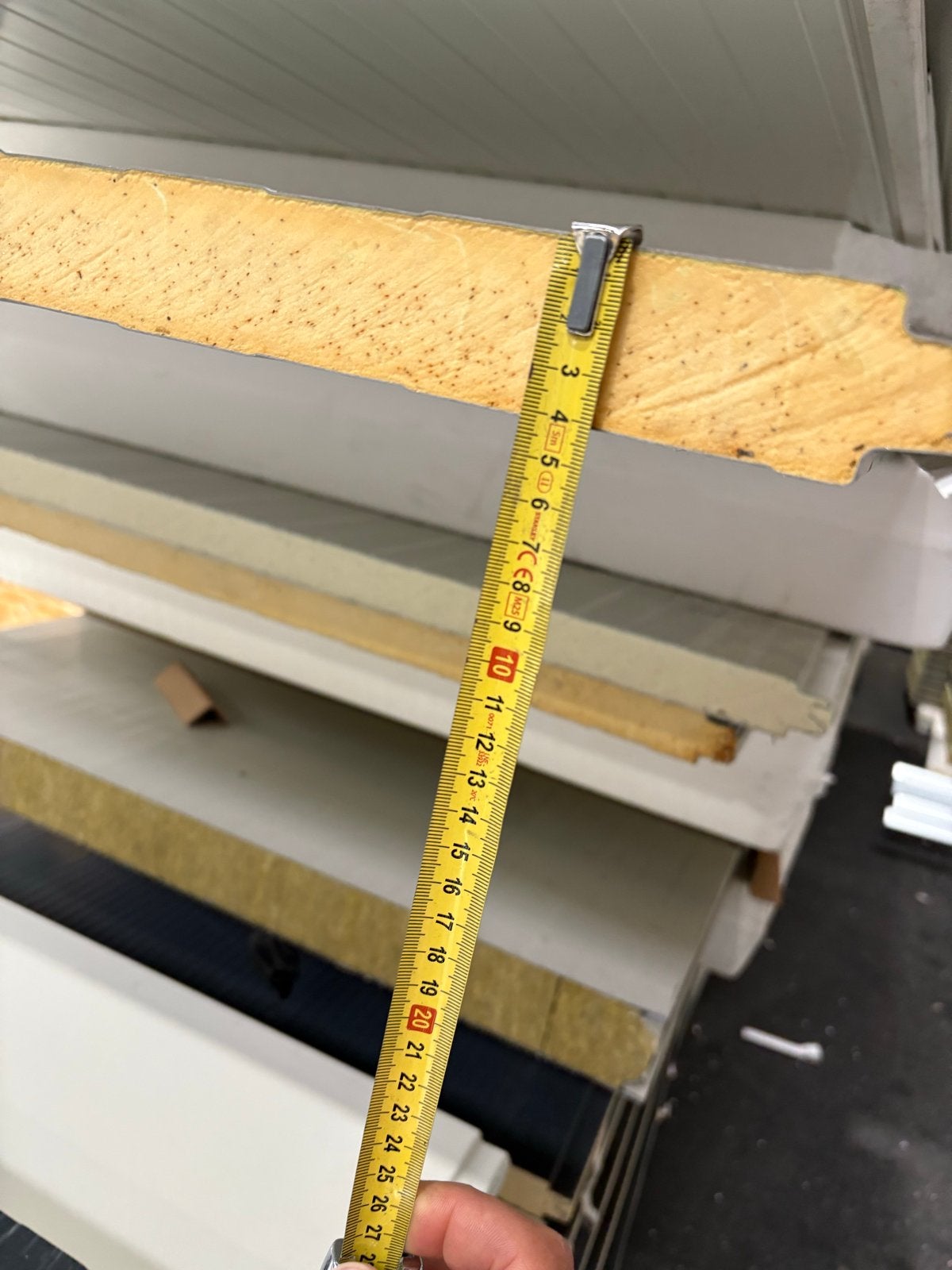 Sandwichpanelen staal/PIR/staal wit 40mm, Doe-het-zelf en Verbouw, Ophalen, 4 tot 8 cm, Nieuw, Hardschuim (Pir)