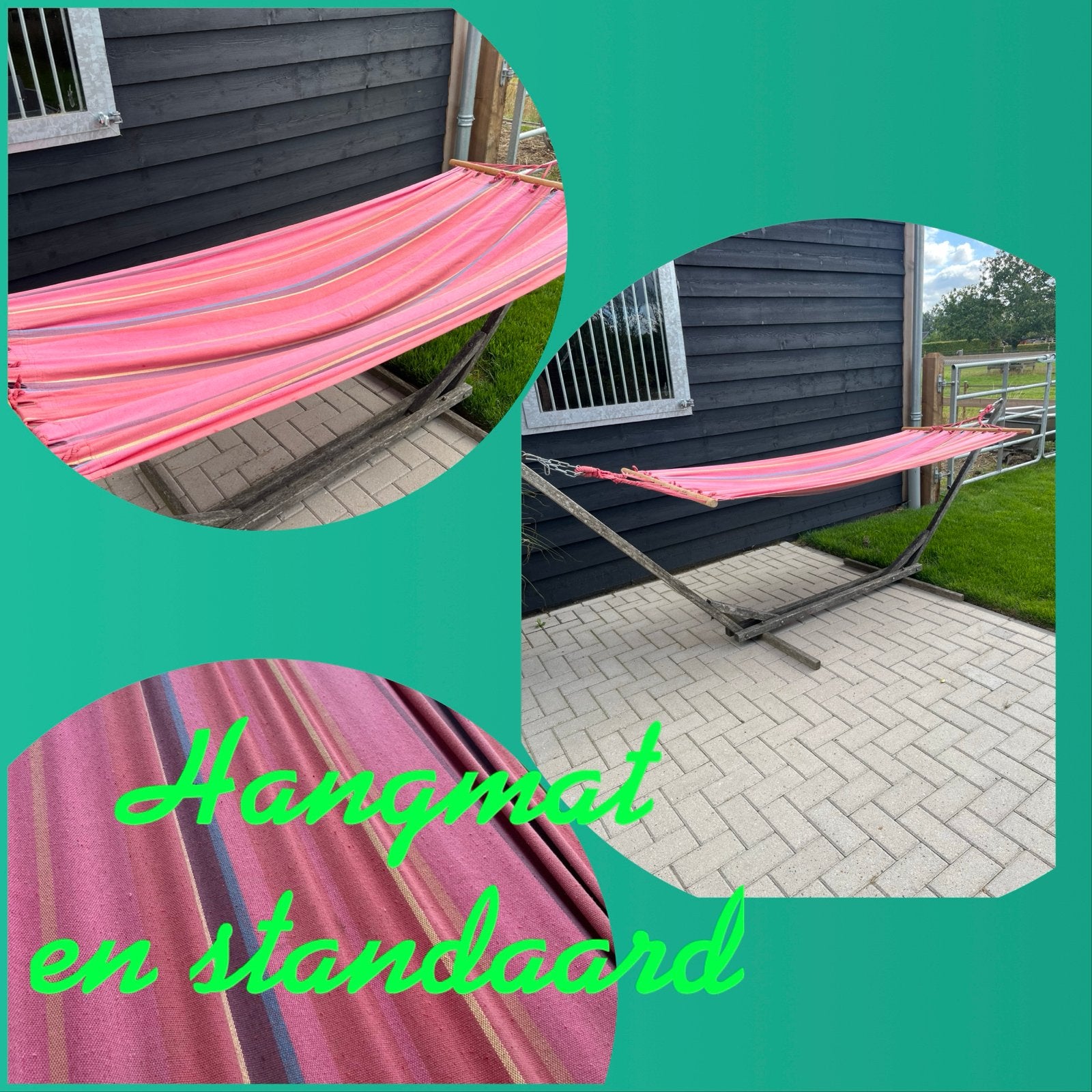 Hangmat met standaard, Ophalen, Gebruikt, Met standaard, Eenpersoons