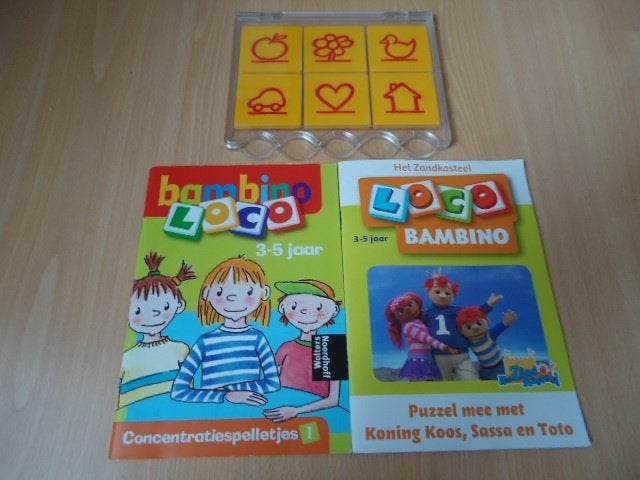 Loco Bambino, basisdoos met 2 boekjes, Ophalen of Verzenden, Zo goed als nieuw, Puzzelen