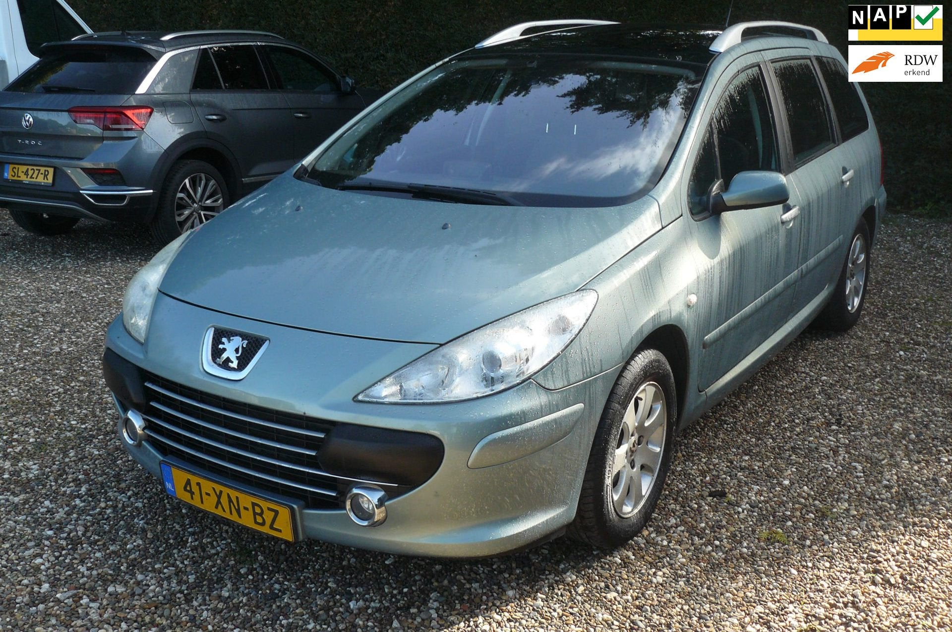 Peugeot 307 SW 1.6-16V Premium 163615 km NAP apk 11-1-2027, Gebruikt, 4 cilinders, 7 stoelen, Origineel Nederlands
