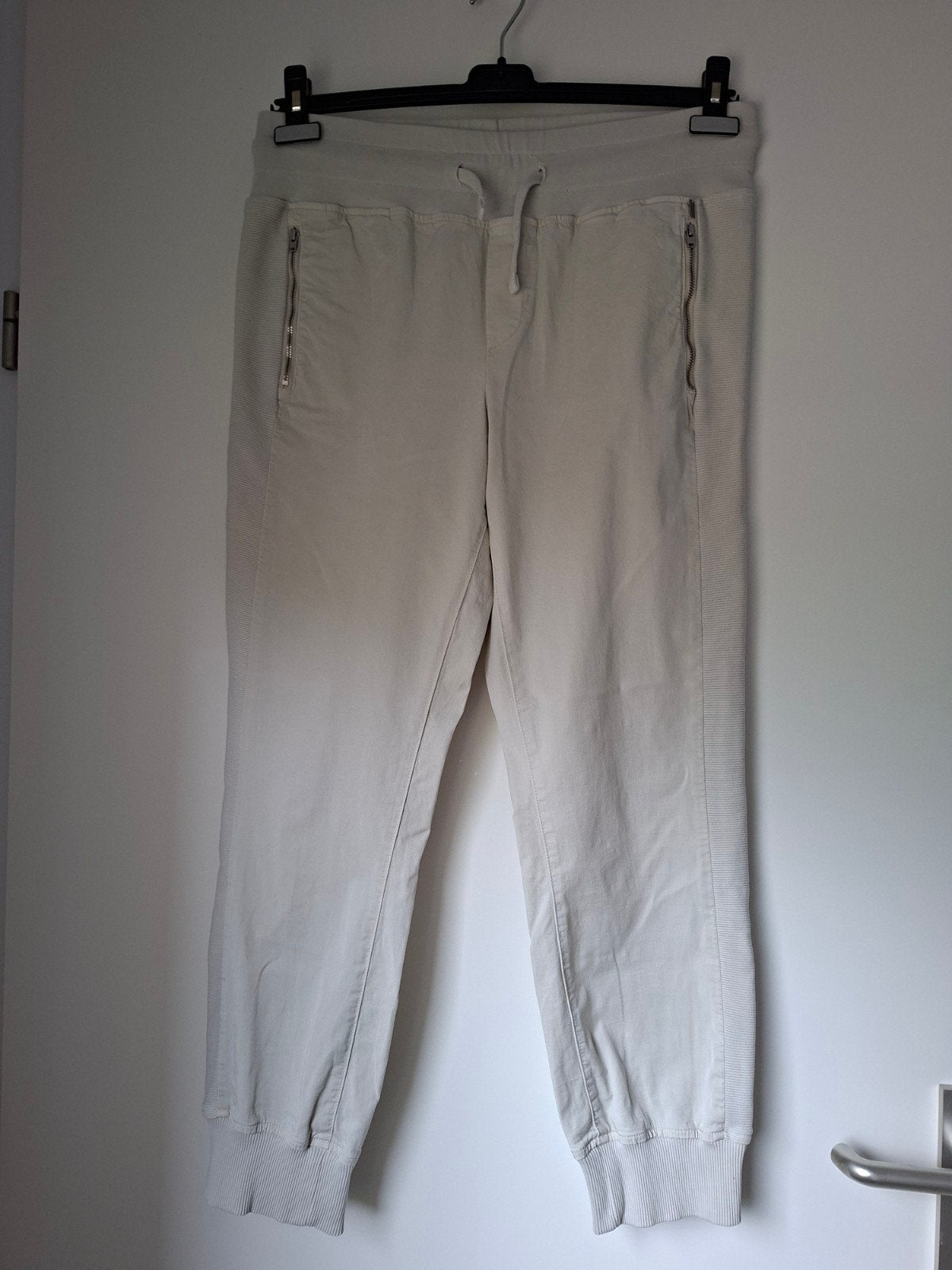 Broek Anna mt. 40 beige met boorden., Maat 38/40 (M), Anna van Toor, Beige, Ophalen of Verzenden