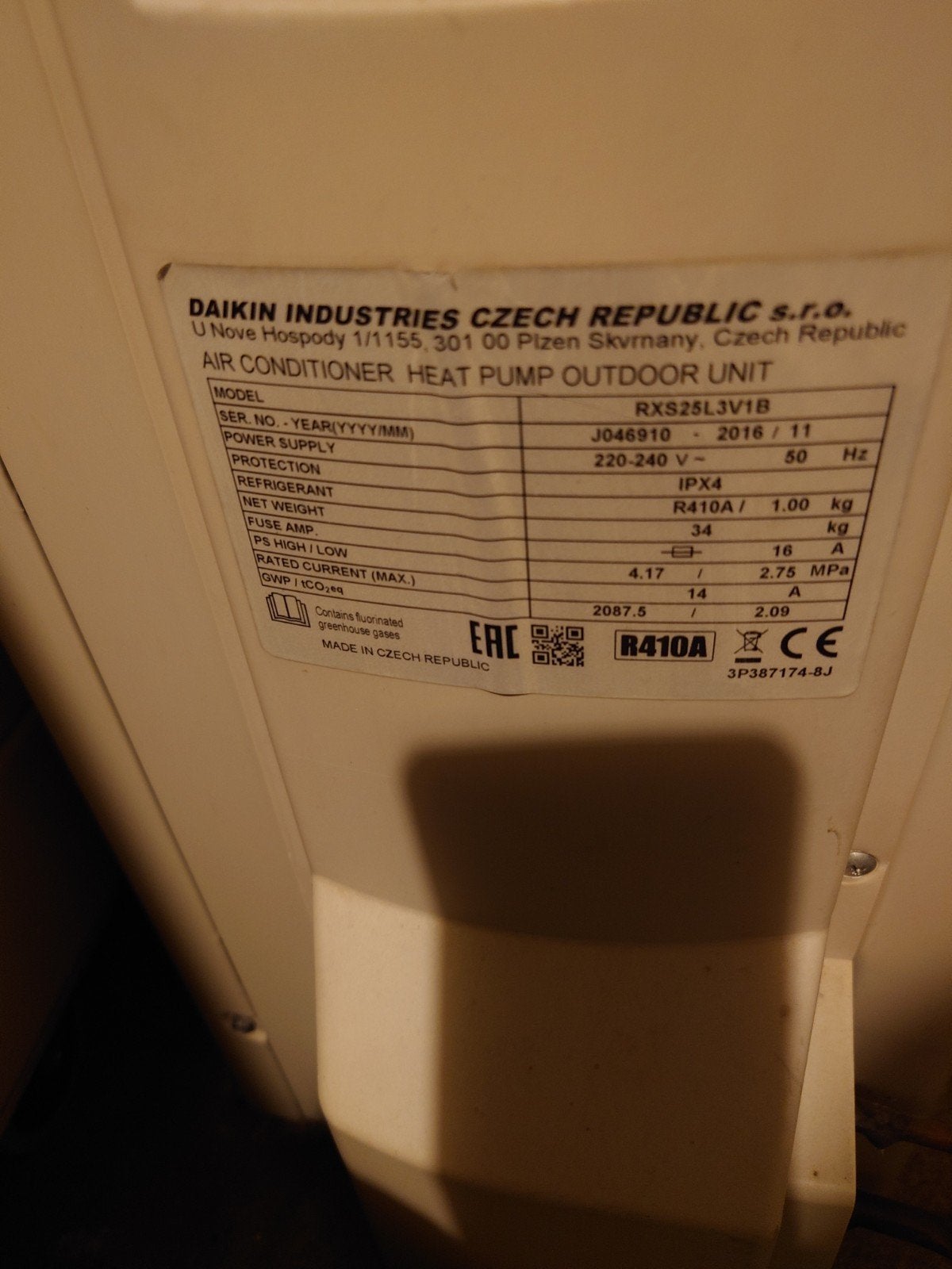 Daikin Vloer of wand airco, Witgoed en Apparatuur, Airco's, Koelen en Ontvochtigen, Timer, 3 snelheden of meer, Ophalen of Verzenden