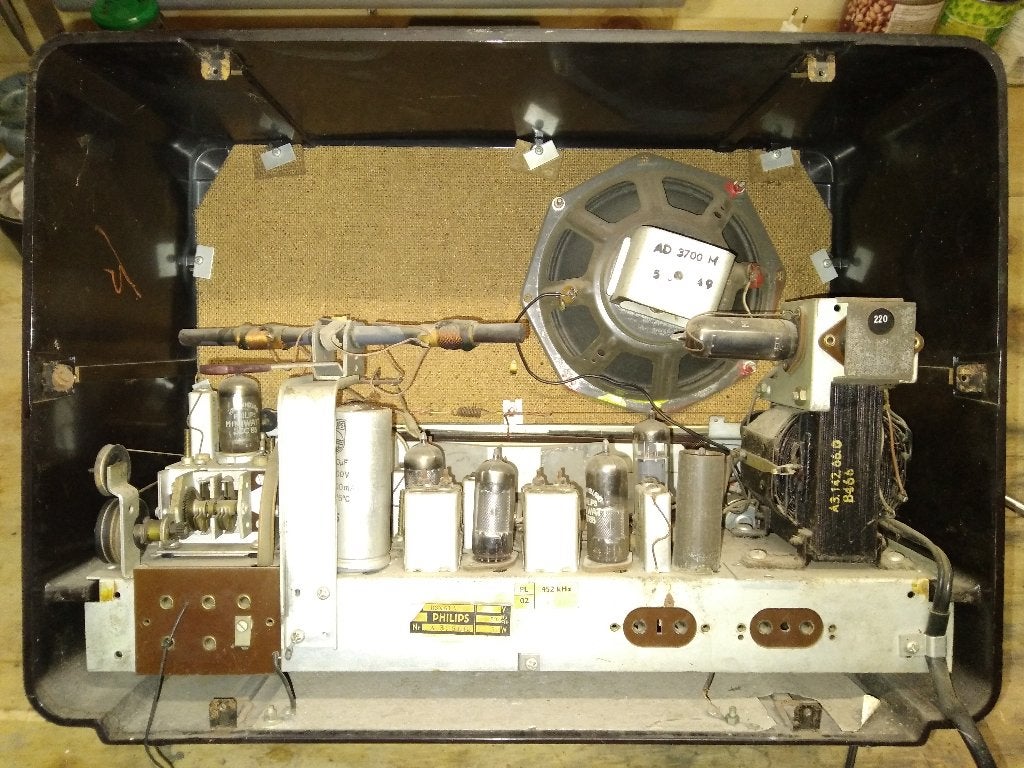 Philips lampenradio type B3X63A, Ophalen of Verzenden, Niet werkend