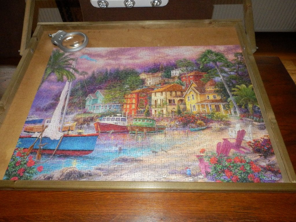 Schmidt puzzel - Chuck Pinson+++Island Life, 1000 stukjes, Ophalen of Verzenden, 500 t/m 1500 stukjes, Zo goed als nieuw