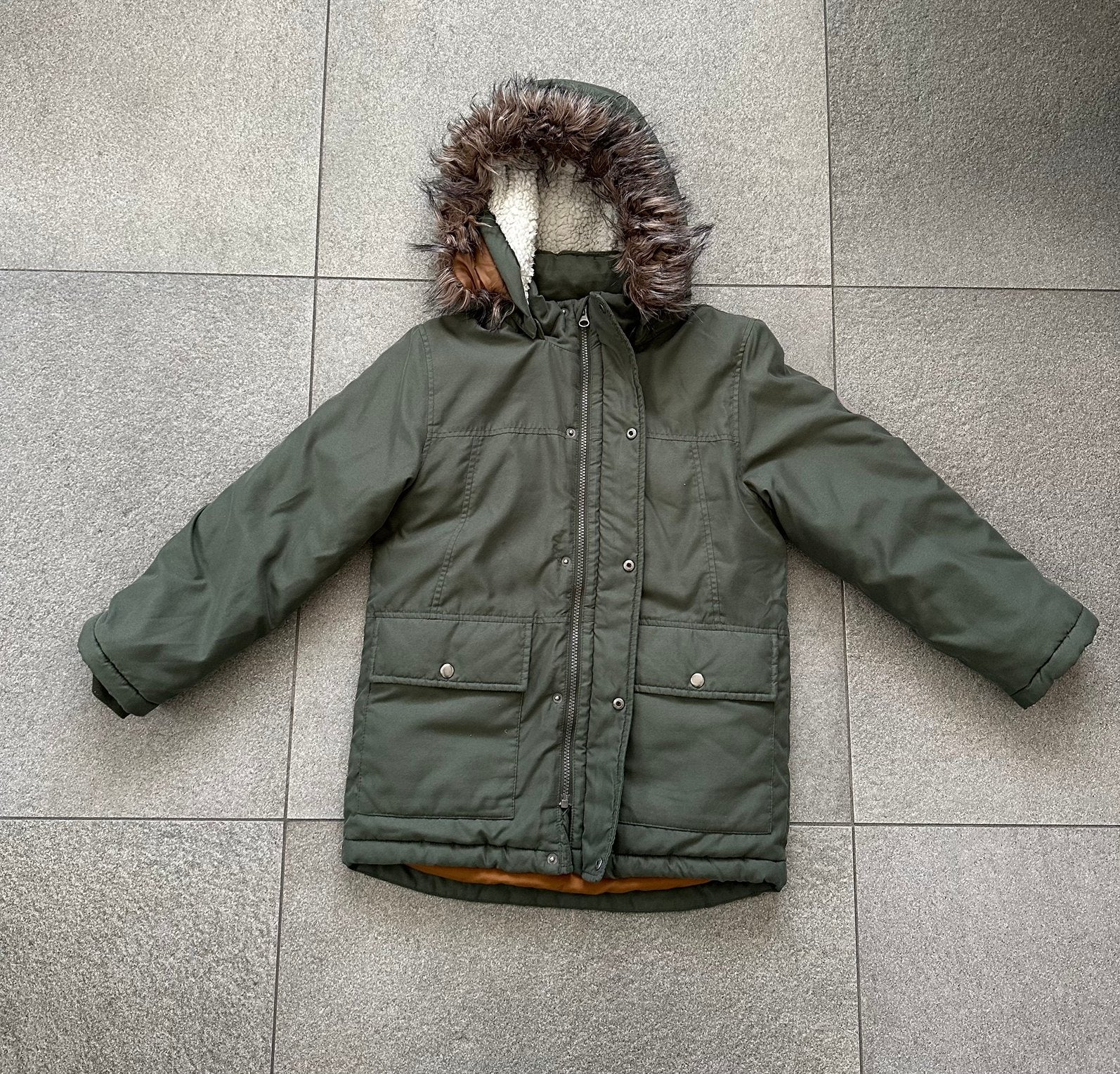 Warme winterjas Name it maat 140, Kinderen en Baby's, Ophalen of Verzenden, Zo goed als nieuw, Jongen, Jas
