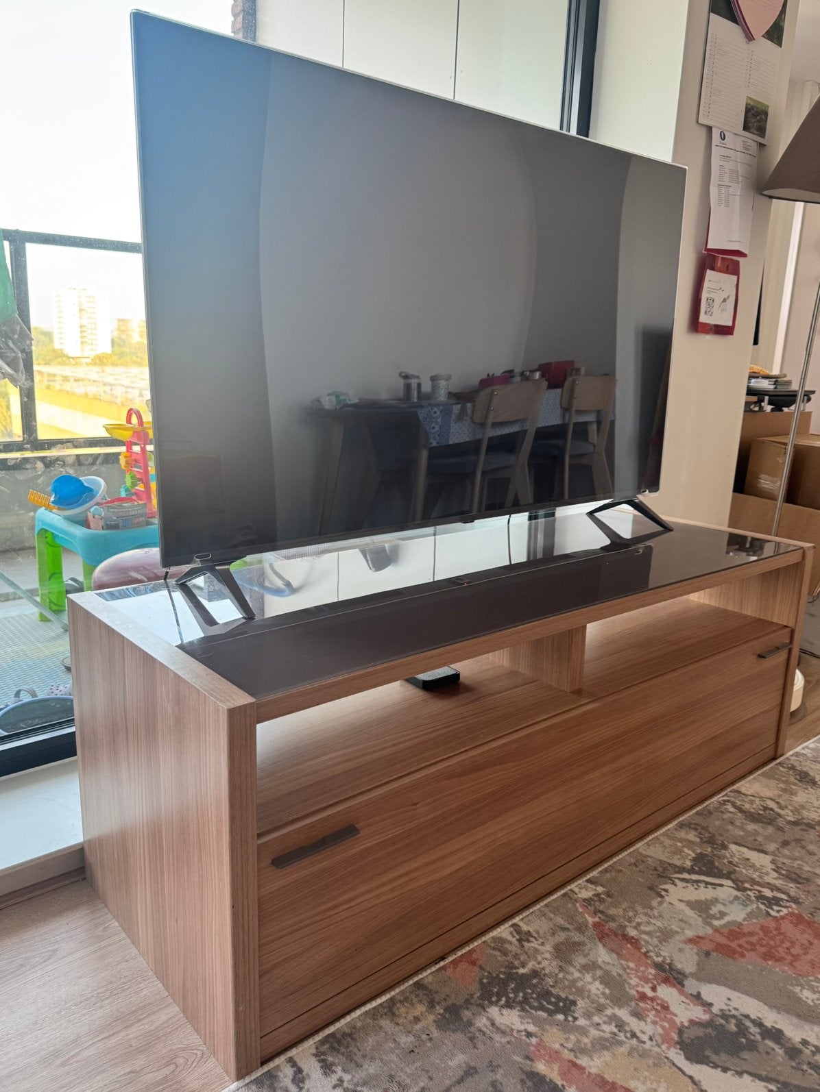 TV Meubel, Ophalen, Gebruikt, 100 tot 150 cm, 50 tot 100 cm