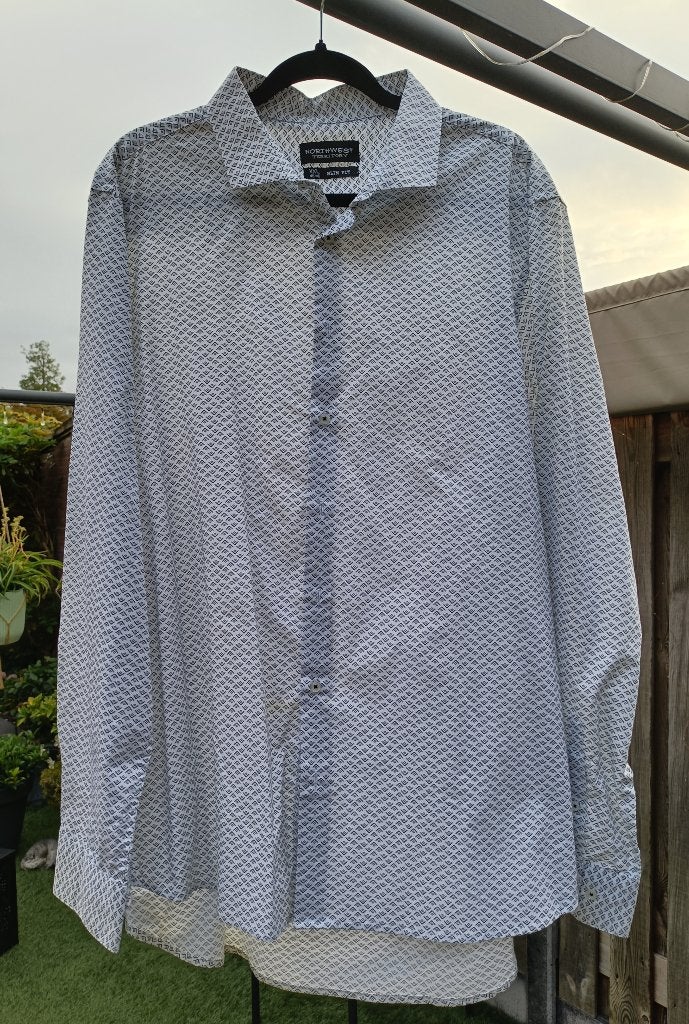 blouse overhemden heren maat xxl, Blauw, Zo goed als nieuw, Overige halswijdtes, Northwest territory