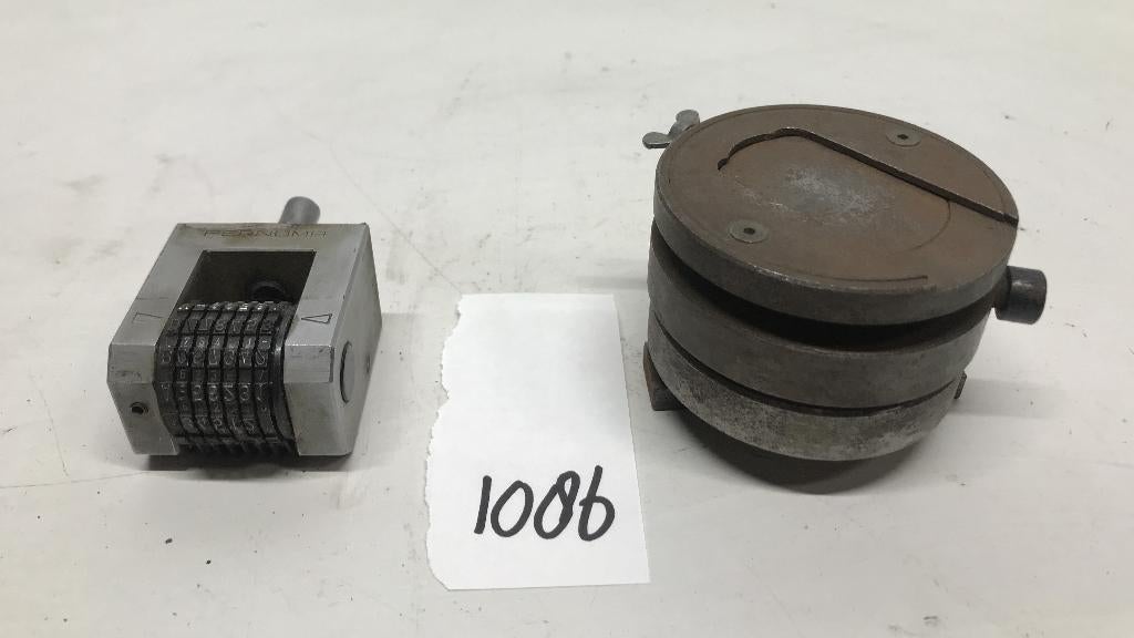 Numerator met onder stempel en 4 numerators zonder stempel, Ophalen of Verzenden, Gebruikt
