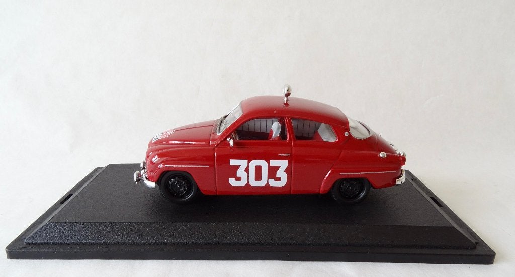 SAAB 96 Monte Carlo 1962 Replicar, Hobby en Vrije tijd, Modelauto's | 1:43, Ophalen of Verzenden, Zo goed als nieuw, Auto, Overige merken