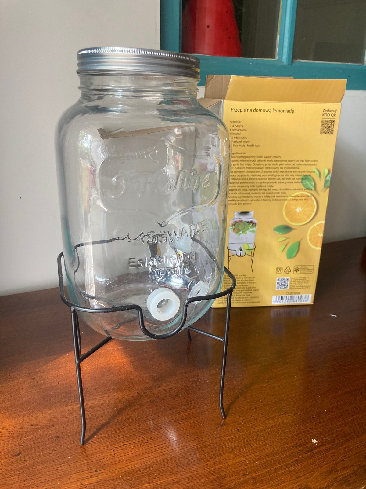 3x drankdispensers 4L glas pot met kraan, Huis en Inrichting, Keuken | Potten en Pannen, Ophalen, Zo goed als nieuw, Glas, Pot, Bus of Blik
