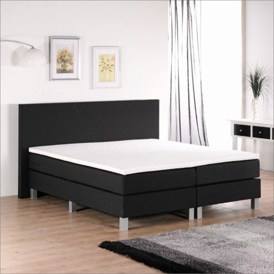 Boxspring Sven helemaal compleet ! 180x200 vlak, Ophalen, 180 cm, 200 cm, Grijs