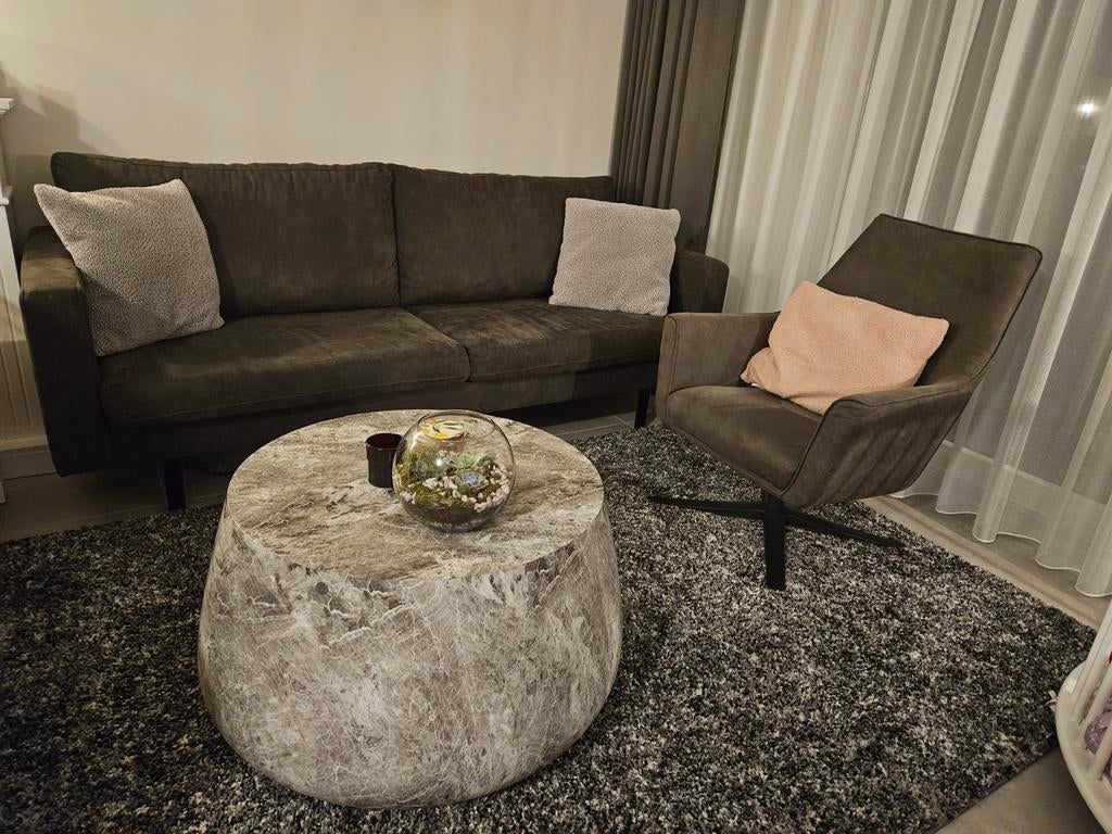Mooi bankstel en eetkamerstoelen en draaistoelen, Ophalen of Verzenden, Gebruikt