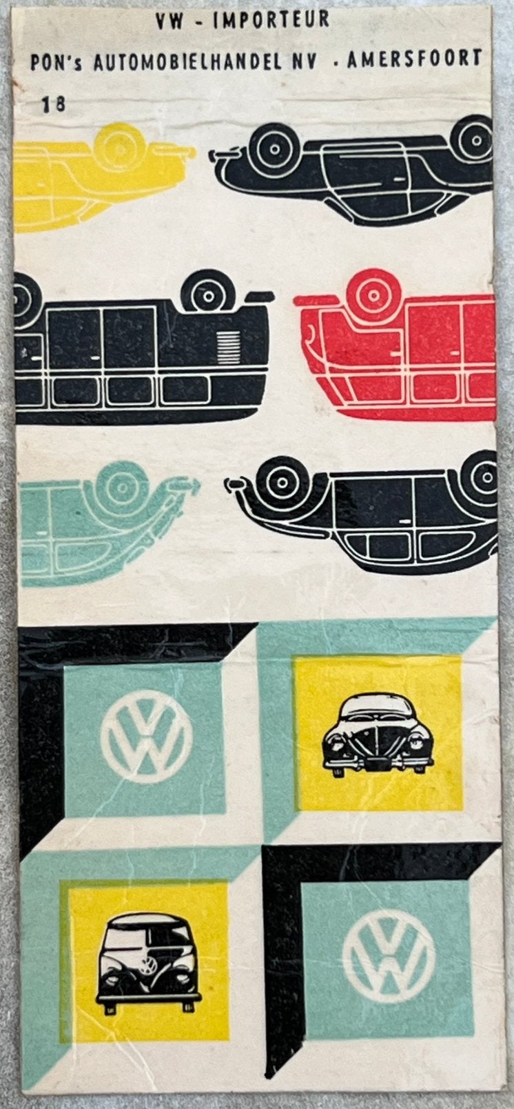 Lucifersmerk VW PON’s automobielbedrijf A’foort, Ophalen of Verzenden, Zo goed als nieuw, Auto's