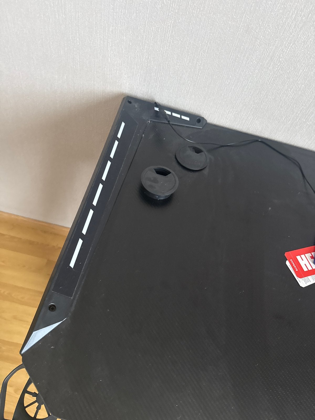 Gaming bureau en stoel met LED verlichting, Ophalen, Gebruikt, Zwart, Gaming bureaustoel