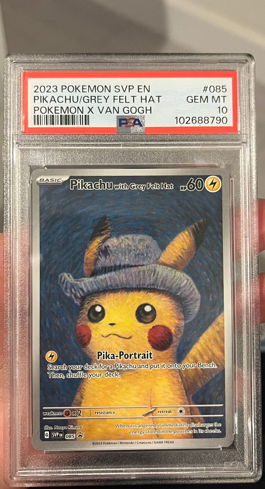 Psa 10 - Pikachu van Gogh inc Acryl Guard, Ophalen, Zo goed als nieuw