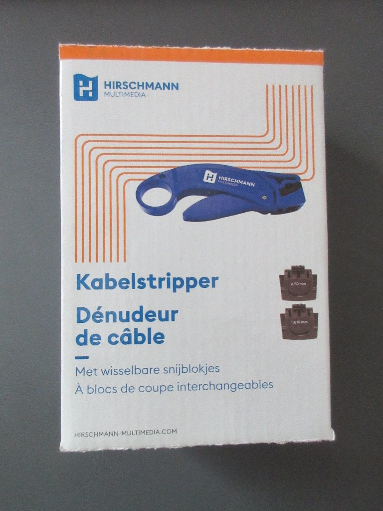 Hirschmann kabelstripper met wisselbare snijblokjes, Ophalen of Verzenden, Zo goed als nieuw, Minder dan 2 meter, Coaxiale kabel