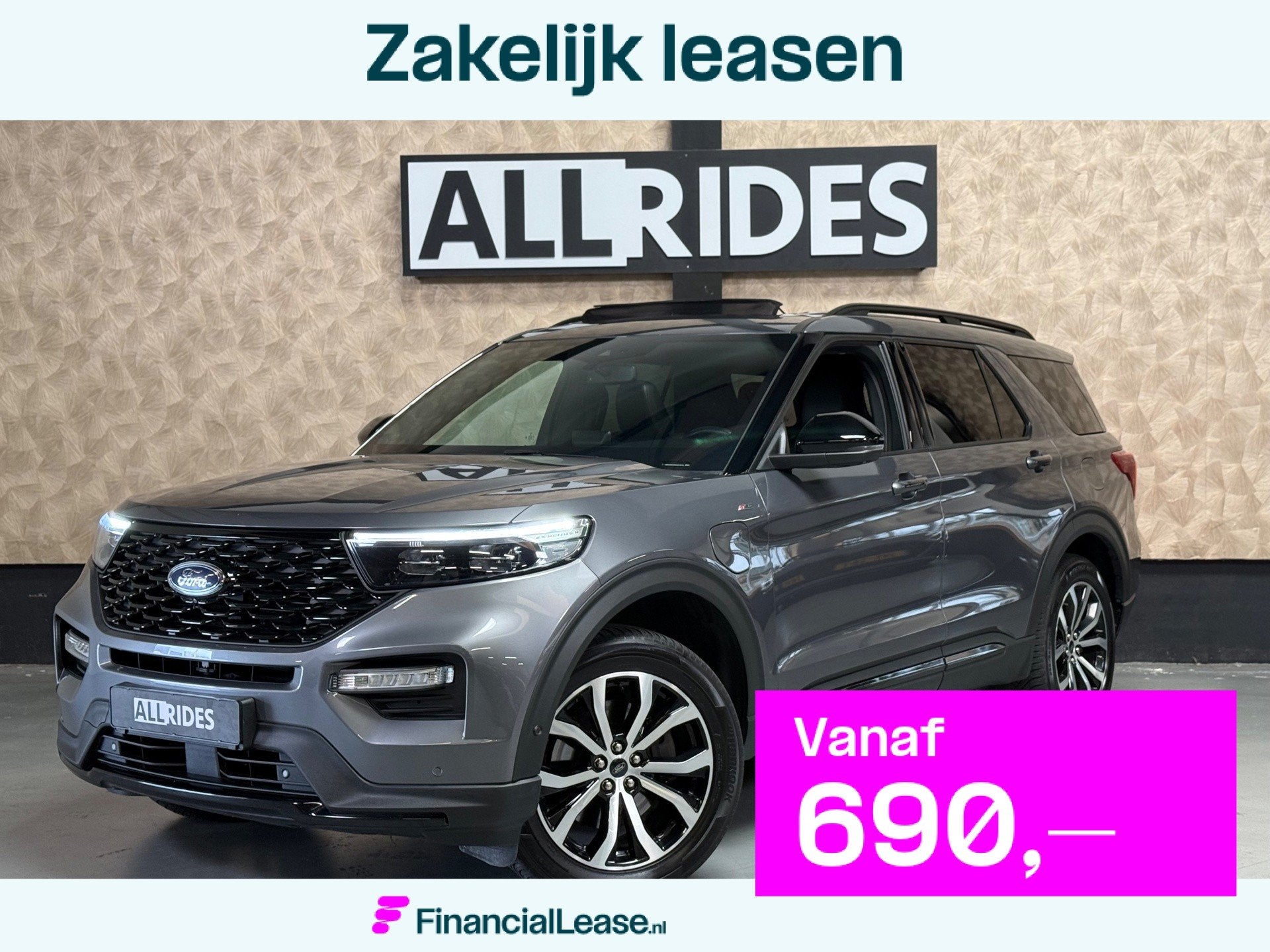 Ford EXPLORER 3.0 V6 EcoBoost PHEV ST-Line | Pano | Massage, Automaat, Dealer onderhouden, Gebruikt, 2441 kg