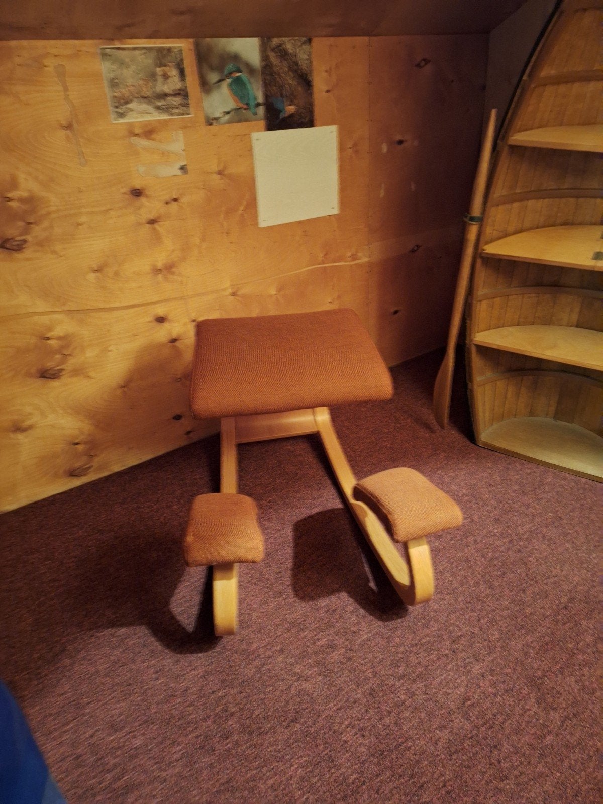Ergonomische kniestoel - Oranje/Bruin, Ophalen, Gebruikt, Overige kleuren, Ergonomisch