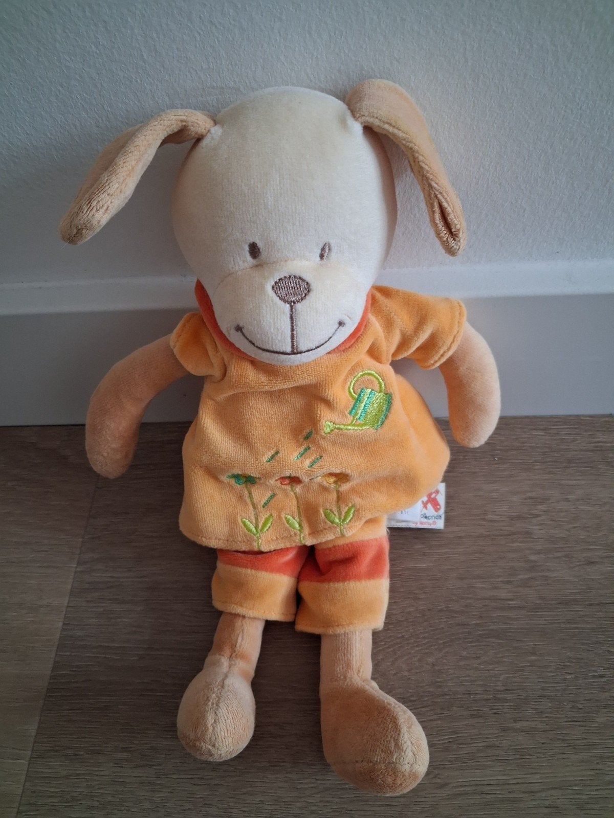 Knuffel hond Nicotoy The Baby Collection oranje L785, Ophalen of Verzenden, Zo goed als nieuw, Hond