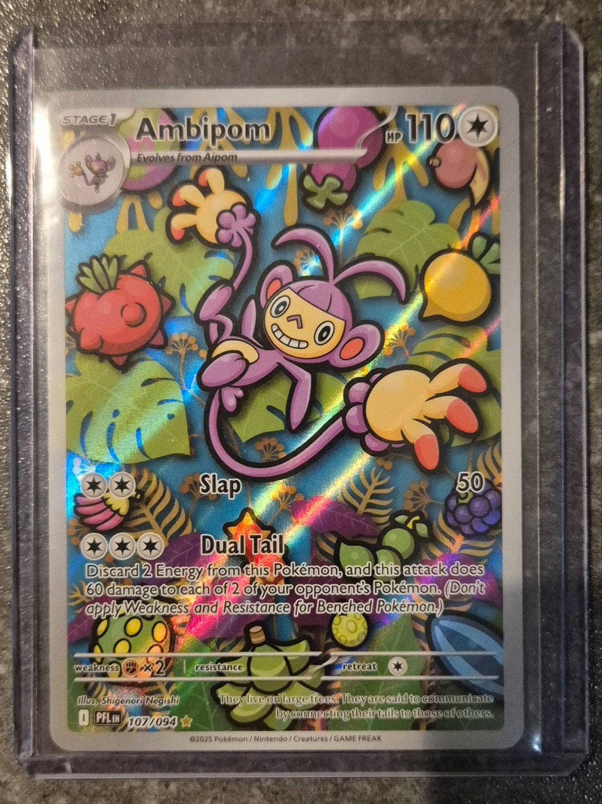 Pokémon Kaart: Aipom Apmbipom 107/094 (Foil), Ophalen of Verzenden, Nieuw, Losse kaart, Foil