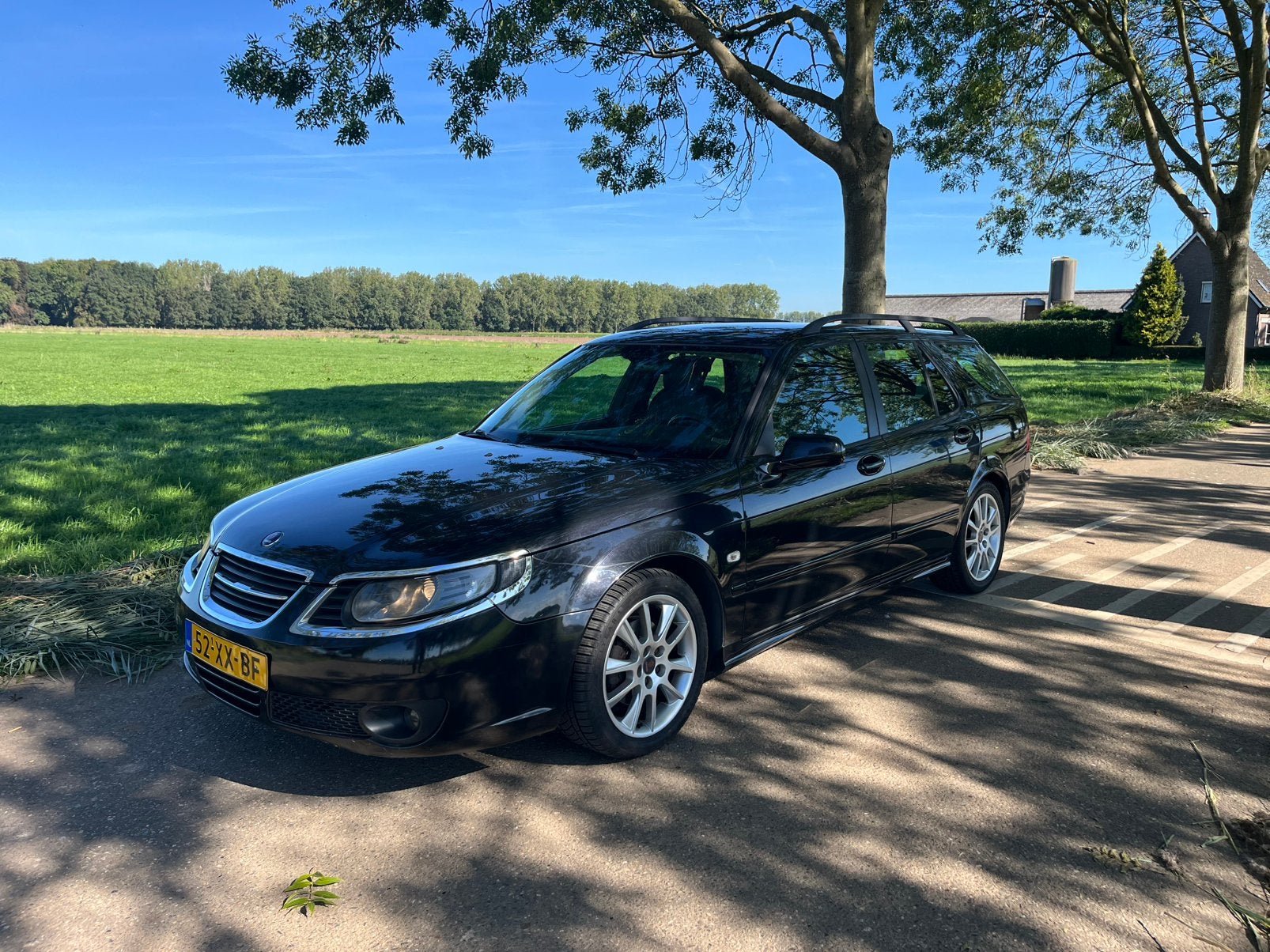 Saab 9-5 2.0T Hirsch 210 PK Sport Estate AUT. Trekhaak/Beurt, Auto's, 1800 kg, Zwart, 4 cilinders, Zwart