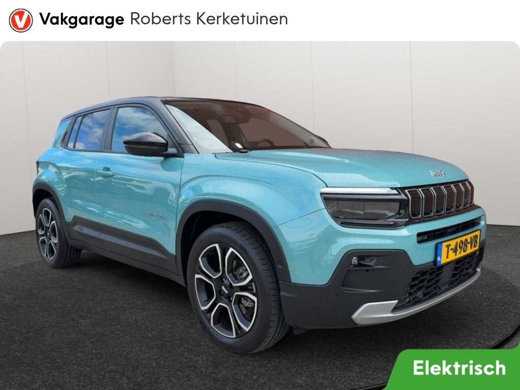 Jeep Avenger Altitude 54kWh SOH 98% Half Leder Clima Camera, Auto's, 0 cilinders, Gebruikt, Blauw, Leder en Stof