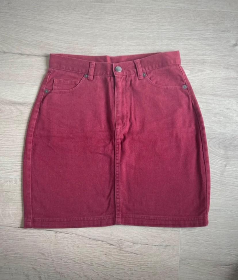 Rood rokje, Kleding | Dames, Rokken, Ophalen of Verzenden, Zo goed als nieuw, Maat 34 (XS) of kleiner, Boven de knie